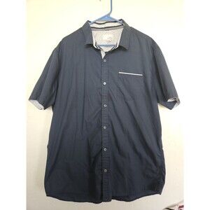 CRAFT+FLOW Men's Short Sleeve Button-Up Shirt, NAVY,  XXL